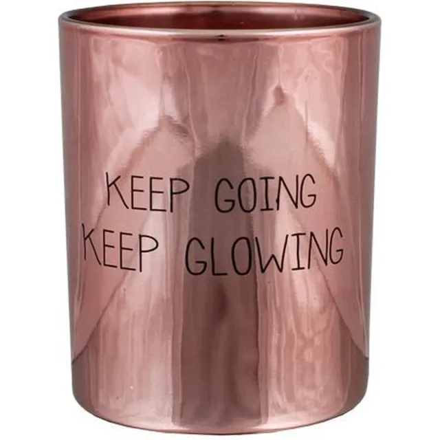 My Flame Lifestyle SOJAKAARS - KEEP GOING, KEEP GLOWING - GEUR: GREEN TEA TIME Roze