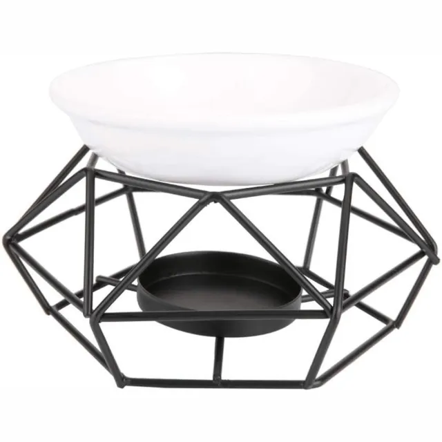 Provento Geometrisch Ijzer Keramiek Essentiële Olie Brander Kaarshouder - Geur Huis Theelicht Kaarsen Vaartuig Voor Home Office Decoratie Any