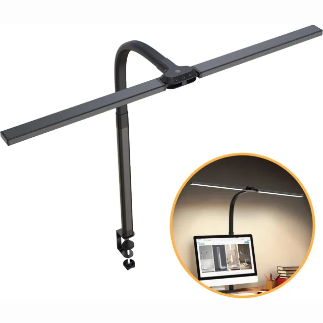 Lampen District Bureaulamp Led - Afstandsbediening & Touch Control - Bureau Accessoires – Bureau Verlichting - 5 Helderheidsniveaus zwart