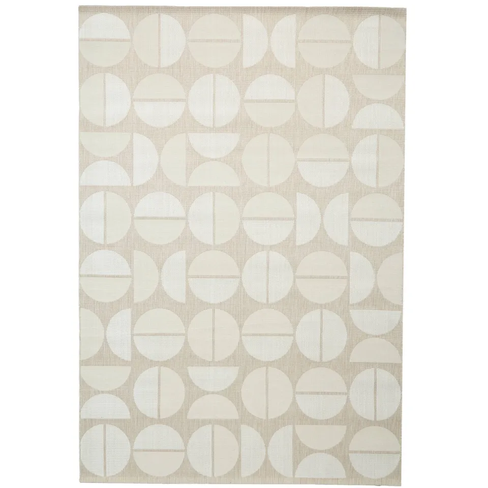 NOUS Living vloerkleed voor binnen en buiten, 290x200 cm Crème/Grijs