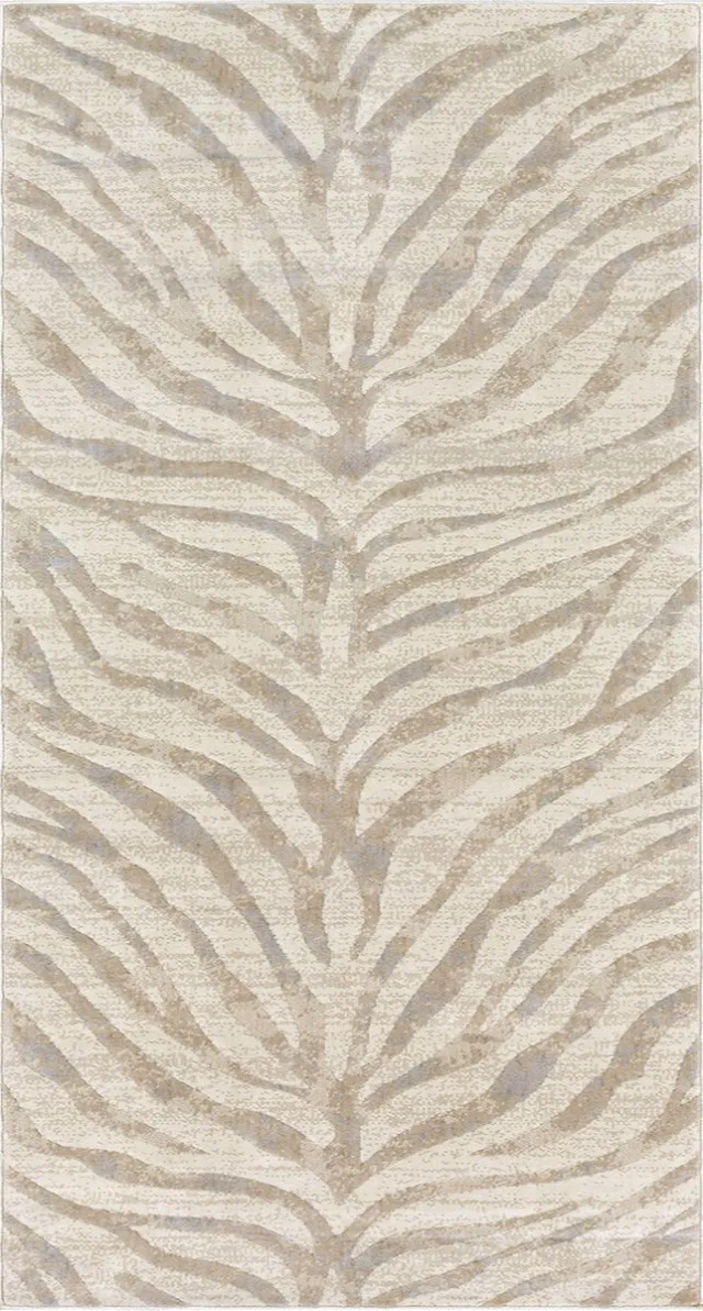 Surya Cybele vloerkleed zebra boho grijs beige