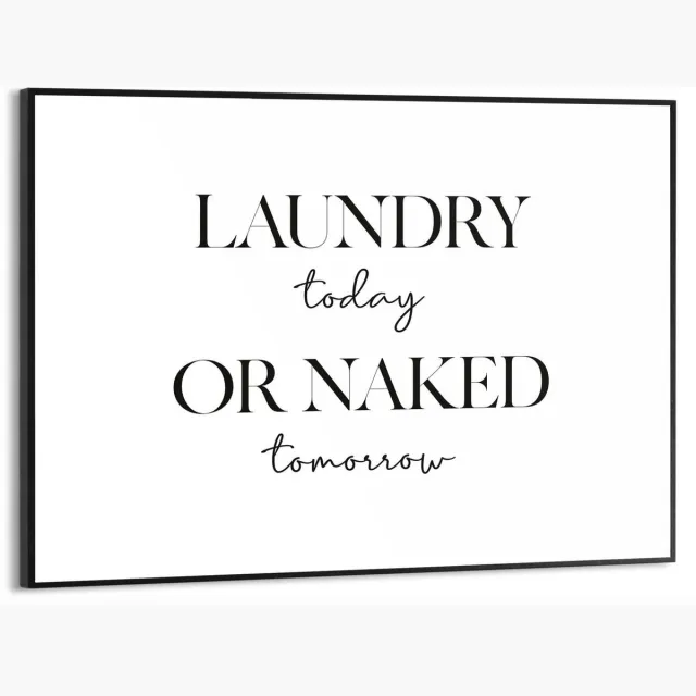 Reinders Schilderij Naked Laundry - 30 x 40 - Hout - REINDERS Zwart-Wit Zwart