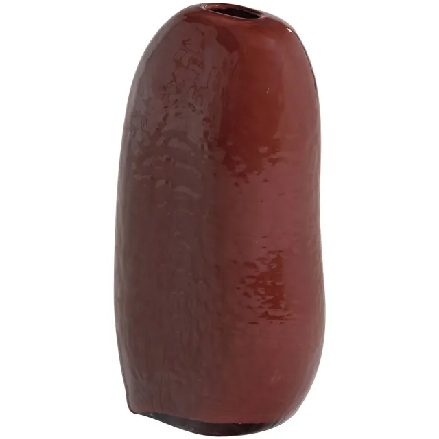 WOOOD Sahil Vaas - Glas - Donkerbruin - 42x23x14 brown/red
