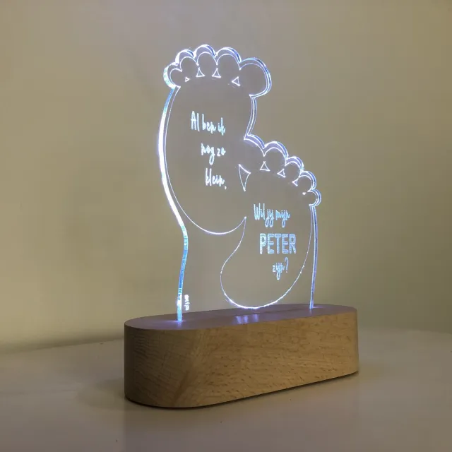Stars 4 you Nachtlamp (LED) Wil jij mijn Peter zijn? | voetjes | Peter | coolste peter | peter vragen | peter worden | peetoom vragen | peetoom worden | doosje met een vraag | cadeau | origineel peter-voetjes