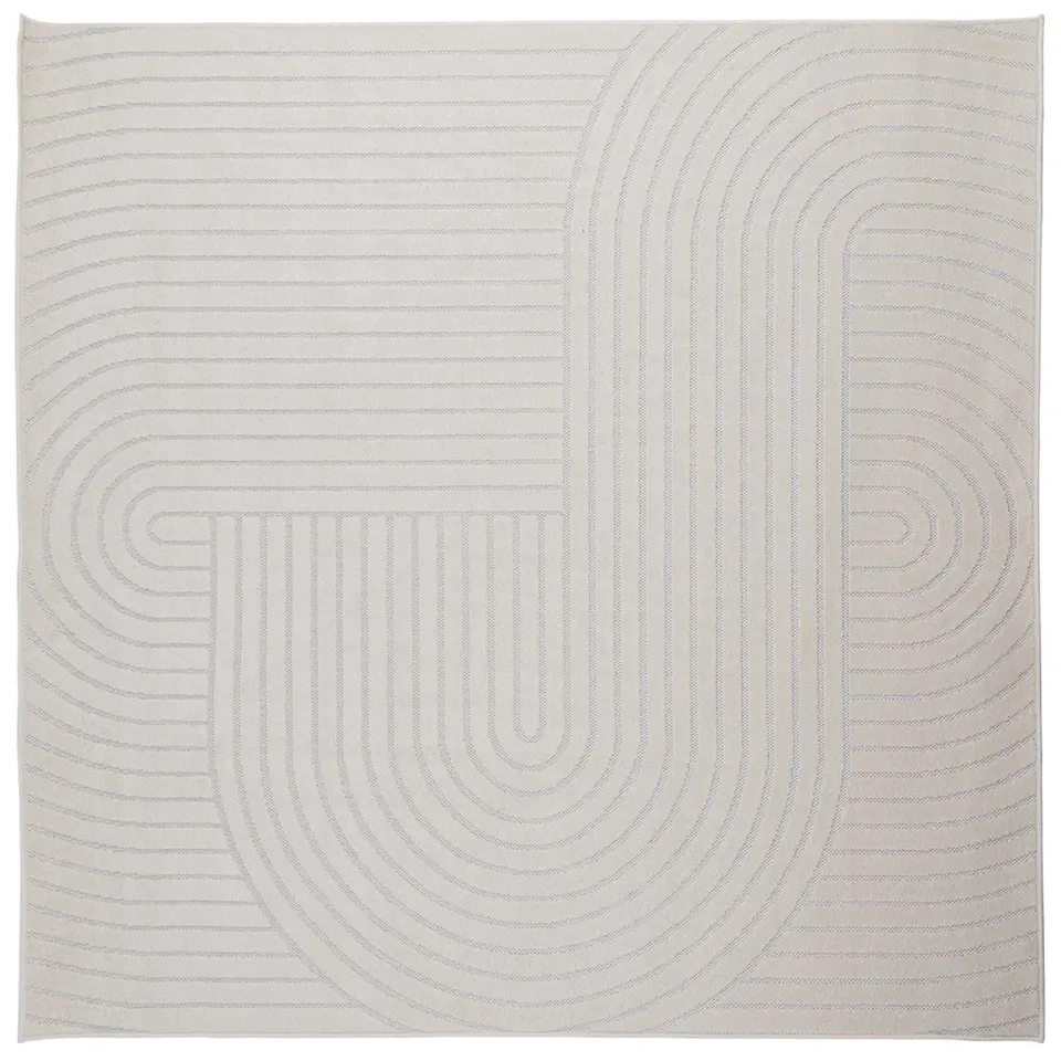 vidaXL Binnen- en buitentapijt PALMERAS Crème 240 x 240 cm Polyester