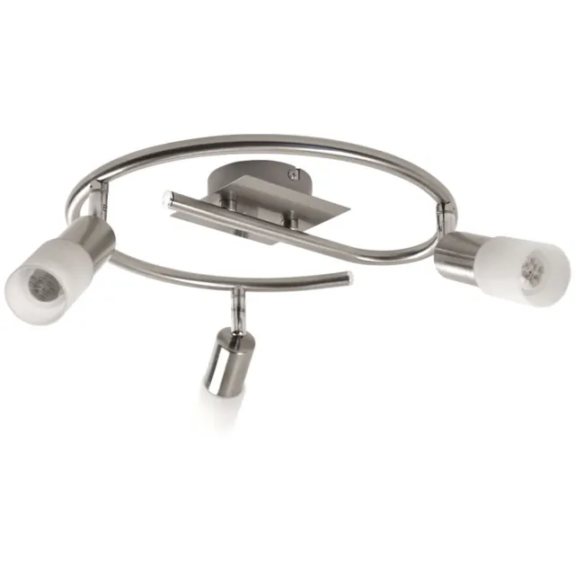 ACTION LED 9 watt plafondspot spot beweegbaar nikkel mat glas ACTION 938803640000 zilver