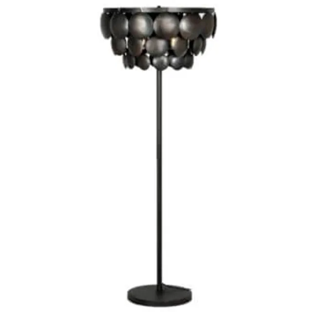 Hoogendam Vloerlamp schijf zwart 2286