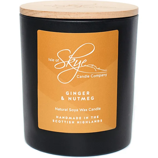 Isle of Skye Candle Company Sojawaskaars Gember en Nootmuskaat - Large - Handgemaakt - 45 uur - Isle of Skye Candle Company Transparant
