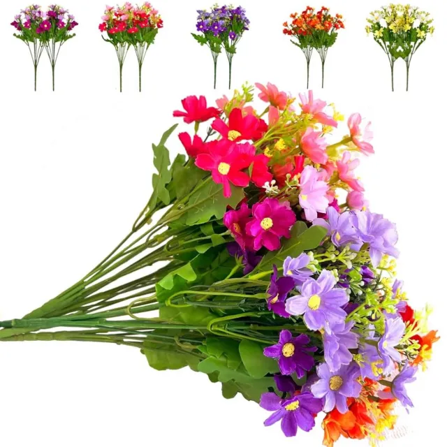 Famanu 12 Stuks kunstmatige hortensia - bloemhoofden met stelen - pluizige grote bloemen voor doe - het - zelf bloemstukken - bruiloftsfeest - thuiskantoordecoratie (hemelsblauw) Gemengd