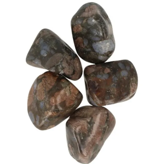 Ruben Robijn Que Sera 100 gr. trommelstenen (blauwe Rhyoliet) (mt3) Bonte kleuren