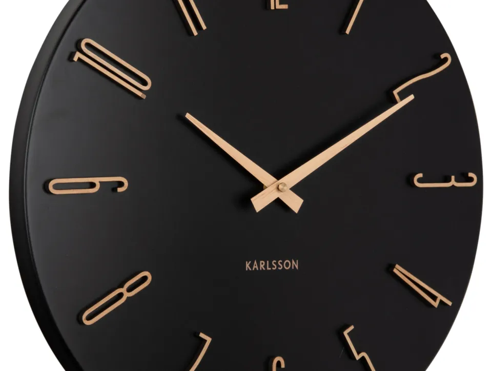 Karlsson Esmerado wandklok, Ø40 cm, stil uurwerk zwart, foto 4