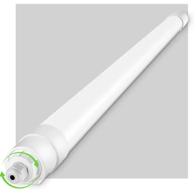 Oraymin IP68 LED TL Lamp 90cm 30W 3300LM 4000K Koppelbaar - Badkamer & Garage Verlichting Wit