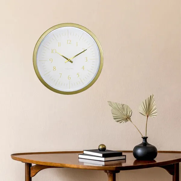 NeXtime Galaxy wandklok 40 cm wit, foto 2