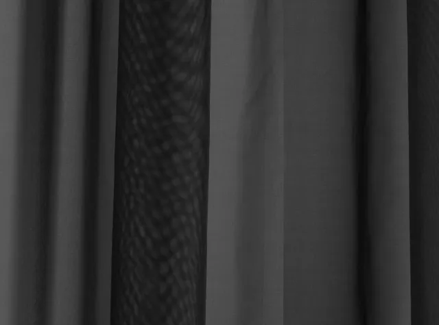 Ibenzoa Stijlvolle Transparante Gordijnen voor Woonkamer met Lichtfiltering en Privacy zwart