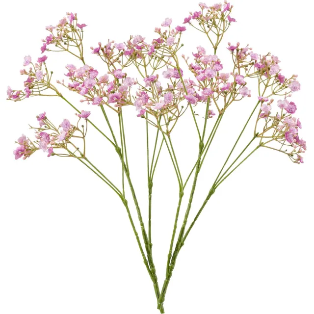 Emerald Kunstbloem Gipskruid - 2x - 68 cm - fuchsia roze - tak - kunst zijdebloem - Gypsophila