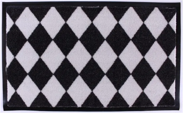 Lafinesse Deurmat zwart wit 75 x 45 cm. 100 % nylon . Met PVC-rug LaFinesse DK