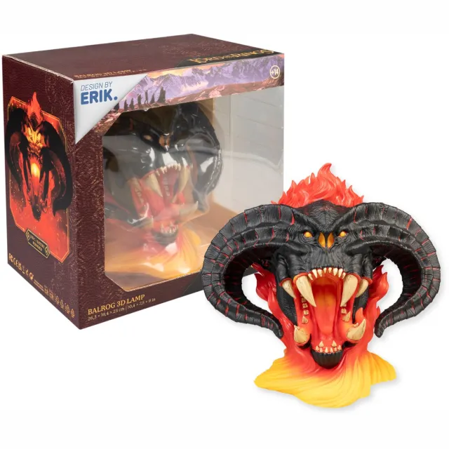 Grupo Erik The Lord of the Rings Lamp - USB / Batterij Bureaulamp, LOTR Cadeaus | Balrog Figuur - Tafellamp, Sfeerlicht, Gaminglamp | The Lord of the Rings Merchandise, Gamer Kamerdecoratie Geel