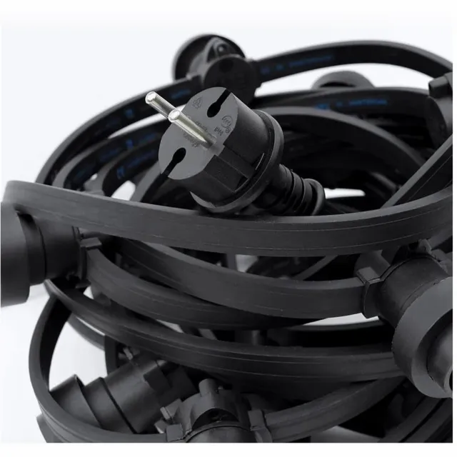 Ambisphere Prikkabel 35 meter met 70 fittingen + 70 warm witte ledlampen - Waterdichte feestverlichting - NIET Koppelbaar