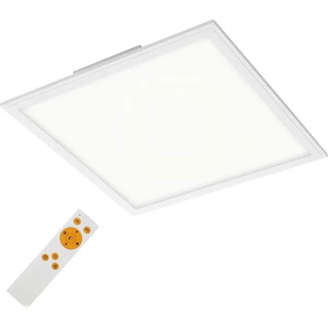 Briloner Leuchten PIATTO - plafonnière - plafondlamp dimbaar - incl. afstandsbediening - incl. kleurtemperatuurregeling - LED - 24 Watt - 2.400 Lumen - wit - 45x45 cm