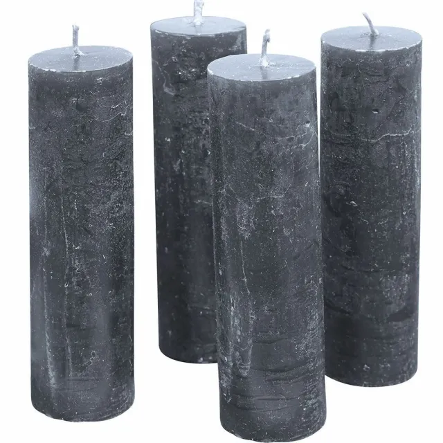 Loberon Kaars set van 4 Muriel antraciet
