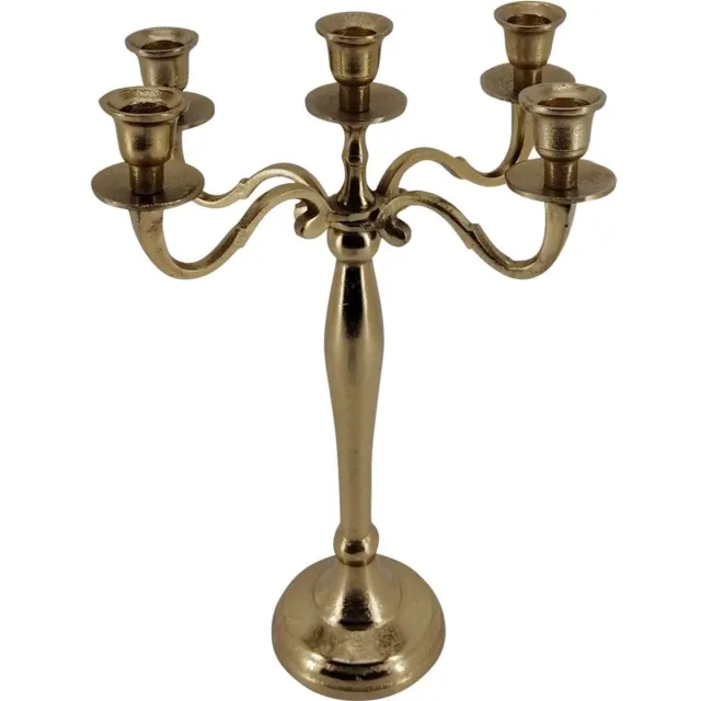 Lesliliving Kandelaar Classic Brush goud 40,5cm