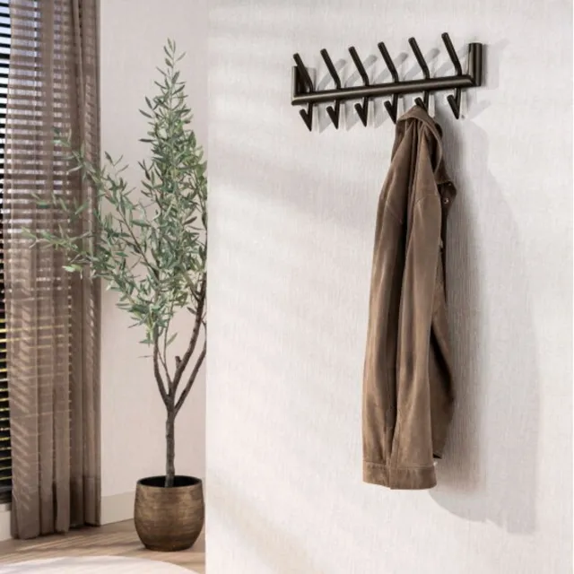 Meubelplaats Kapstok Tubo 2x6H - Drift brown