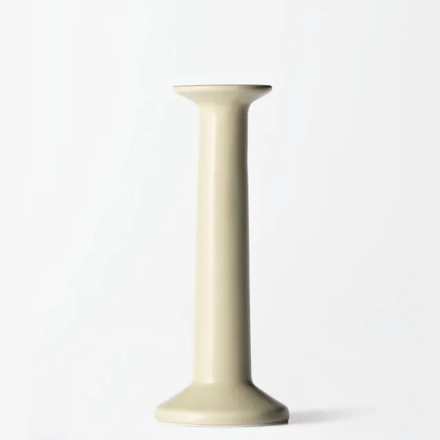 HEMA Kandelaar ⌀8x20cm Zwier keramiek wit (wit)