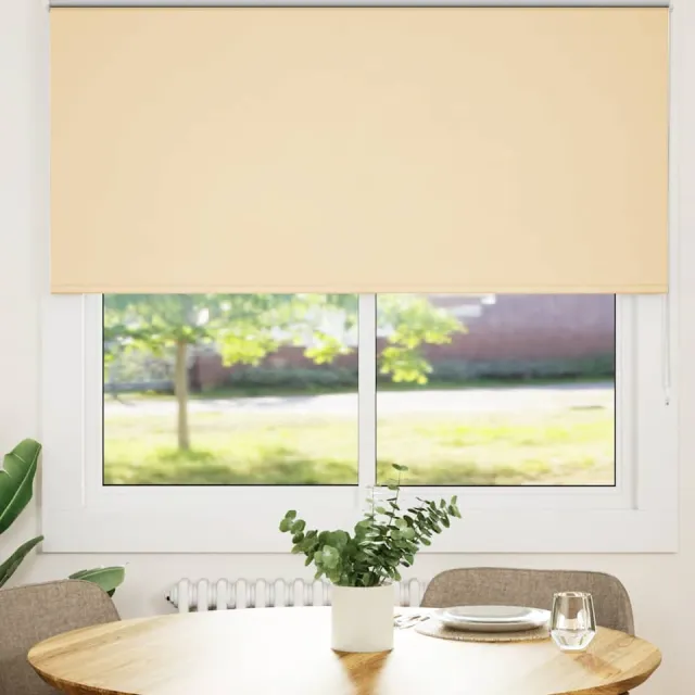 vidaXL Rolgordijn verduisterend 160x150 cm stofbreedte 156,6 cm beige