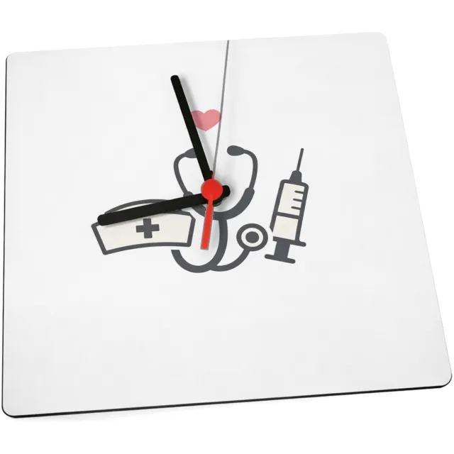 Mr Cadeautjes Klok 19 x 19 - design Minimalistische waarderingsprint voor een andere zorg- of on | cadeau Wit