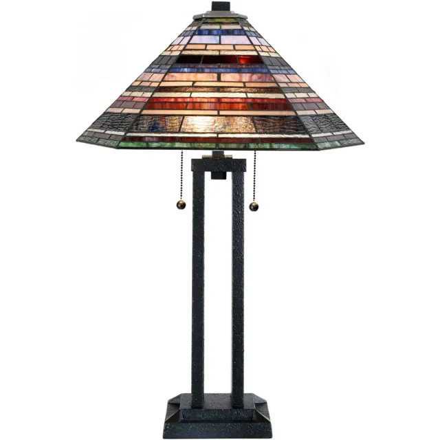 Coloured by Art Tiffany Tafellamp Industrial large - Art Deco Trade Multicolour