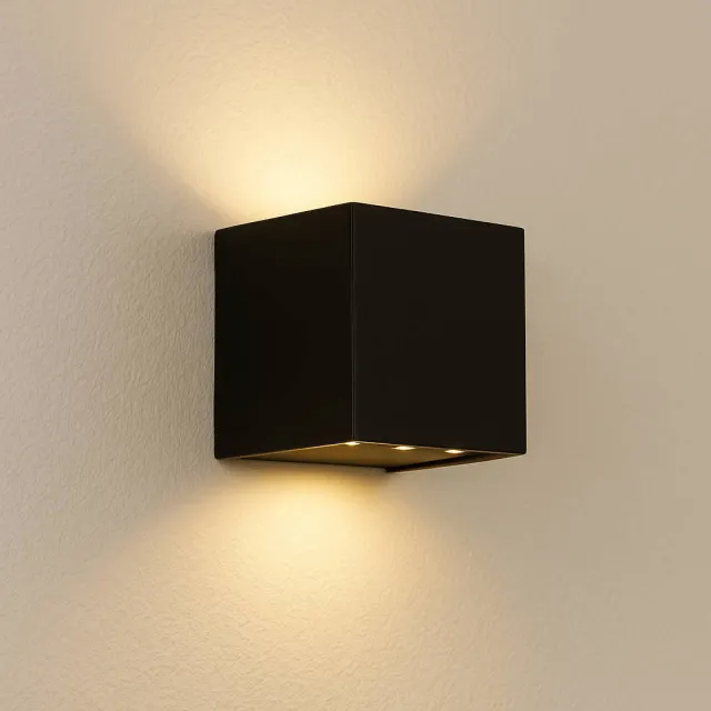 ZOLUNA solar wandlamp buiten Marga zwart