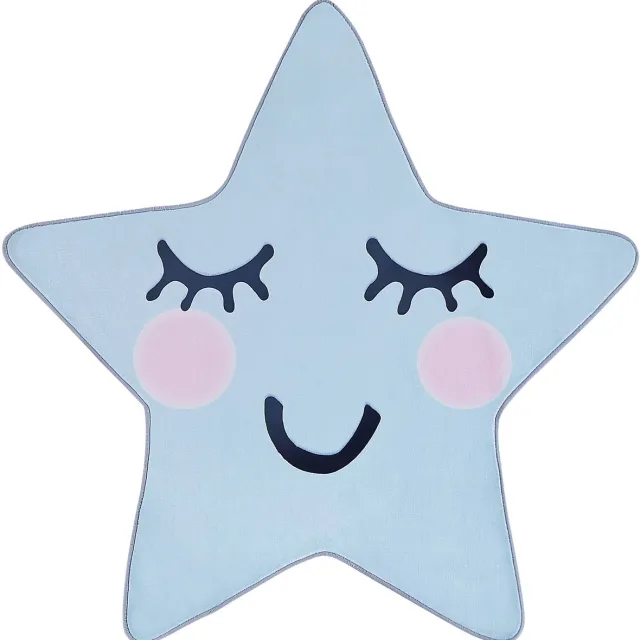 Beliani SIRIUS - Vloerkleed - Lichtblauw - 120 x 120 cm - Polyester
