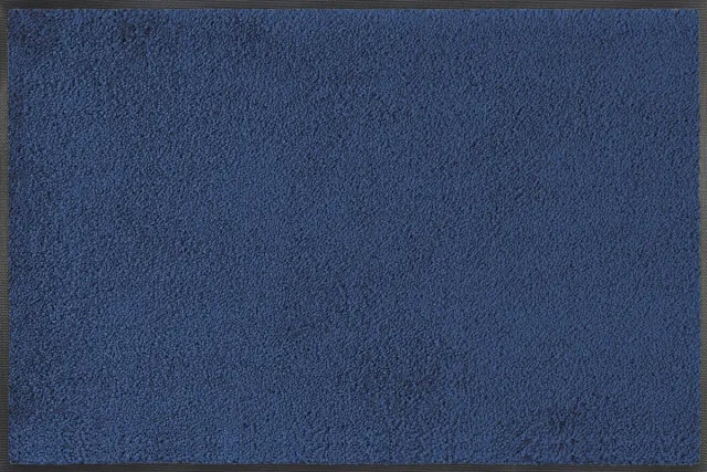 Unyqoos Marineblauwe wasbare deurmat voor binnen en buiten van 50 x 75 cm donkerblauw