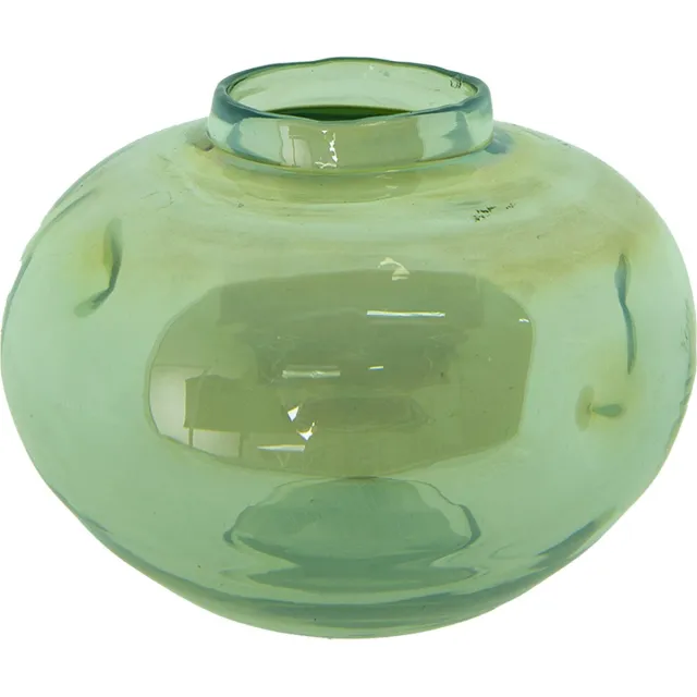 Clayre & Eef Vaas Ø 15x11 cm Groen Glas