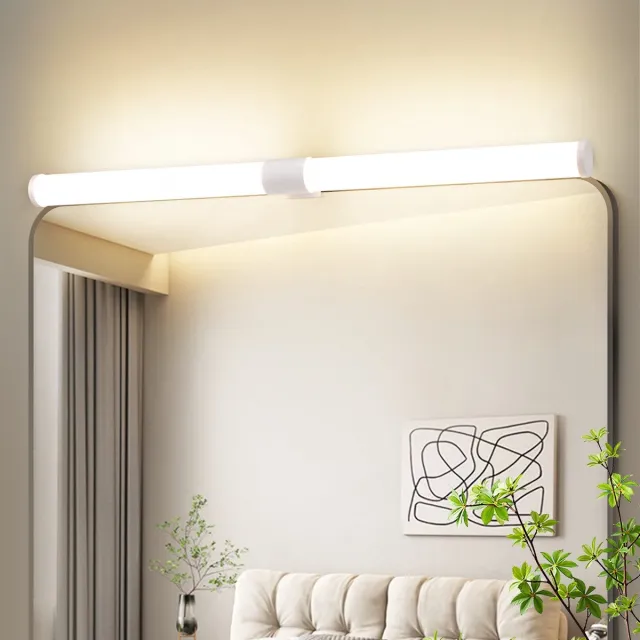 NETTLIFE LED Spiegellamp - 60CM - LED Spiegelverlichting - wit - 8W badkamerlamp - IP44 wandlamp - 4000K neutraal wit - moderne Lamp Spiegel - voor badkamermeubel | kelder | keuken