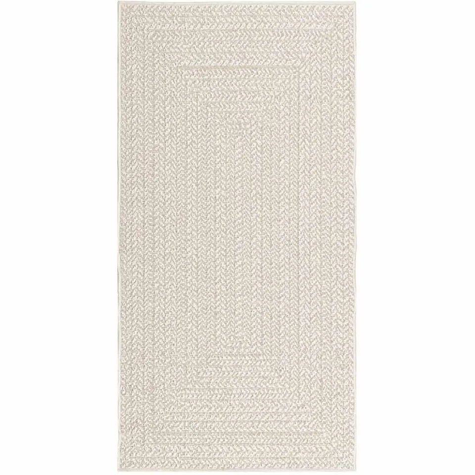 vidaXL Vloerkleed ZIZUR room binnen en buiten 80x150 cm jute look Crème