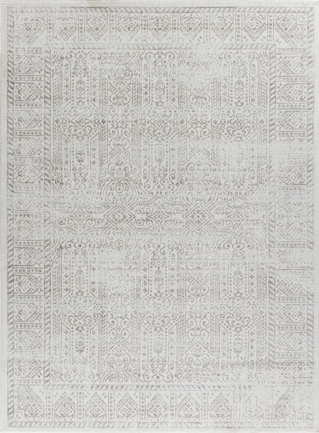 Surya Dania vloerkleed vintage oosters bruin grijs