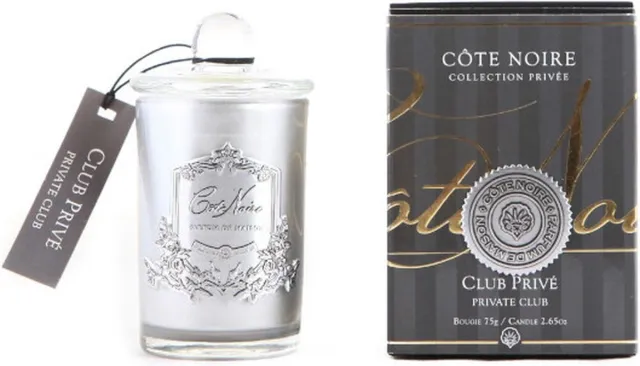 Cote Noire Geurkaars Private Club 75gr zilver - Cote Noire