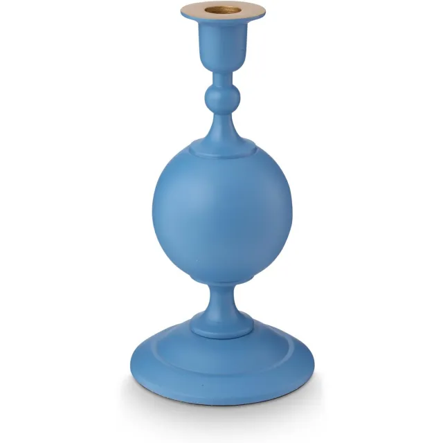 Pip Studio Kandelaar Sphere - Kaarsenhouder van Metaal - Lichtblauw - 24cm