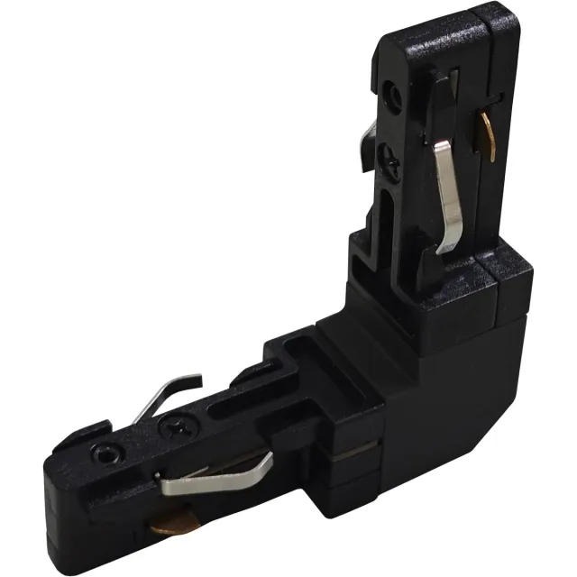 Fantasia Micro Line wandconnector in zwart, Premium-collectie. Verbindingsstuk om de Micro Line rail tegen de wand te monteren.
