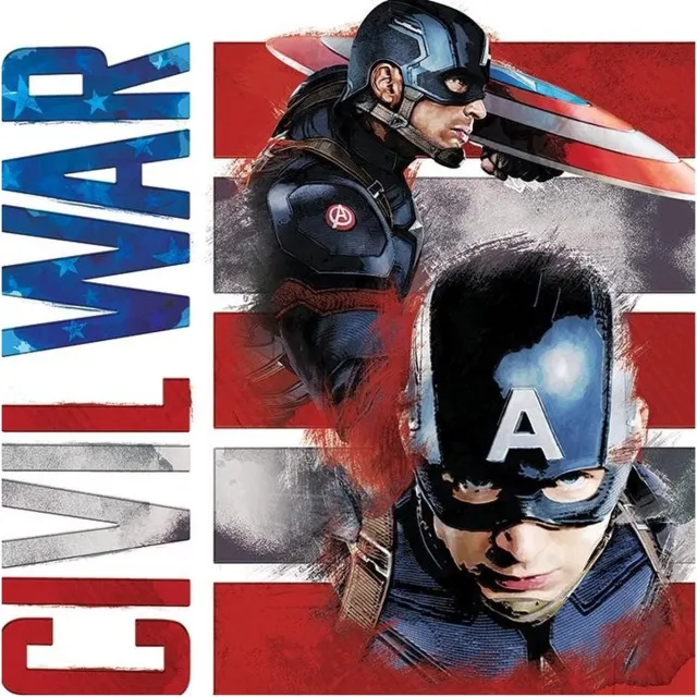 Pyramid CAPTAIN AMERICA CIVIL WAR - Canvas 40X40 - Split blauw