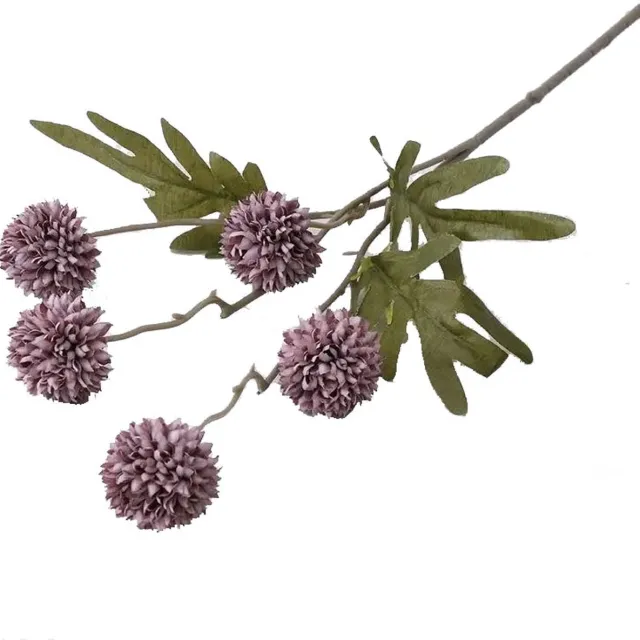 Globalgiftshop Steelbloem / kunstbloem bolchrysant purper