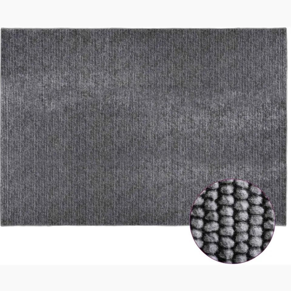 vidaXL Vloerkleed Antraciet 120 x 180 cm 100% Polyester 3 mm Wasbaar Anthraciet