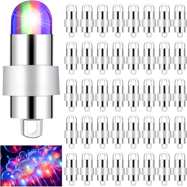 longziming Submersible LED Lichtjes - Mini Waterdichte Lampjes - Decoratieve Verlichting - Volledig Onderdompelbaar - Batterij Aangedreven - Kunststof - Kleurrijk Design - Ideale Sfeerverlichting - 40 Stuks