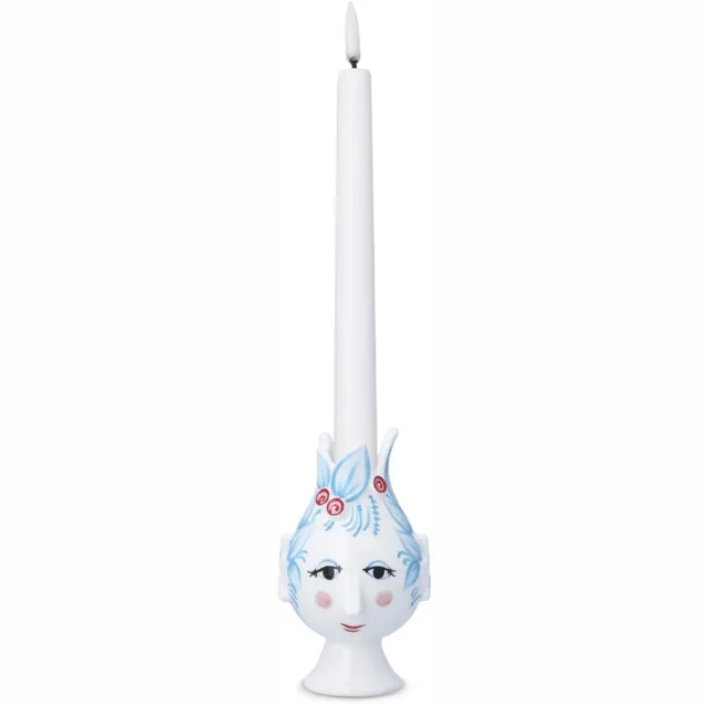 BJORN WIINBLAD Bjørn Wiinblad Titania kandelaar H11.5cm D6.5cm lichtblauw