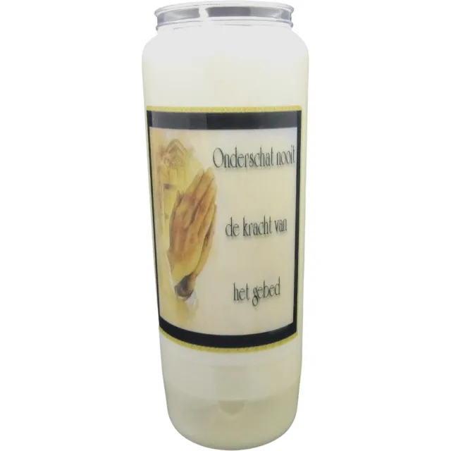 Spaas Noveenkaars Spreuk 001 - 9 dagen brander (5 stuks) wit