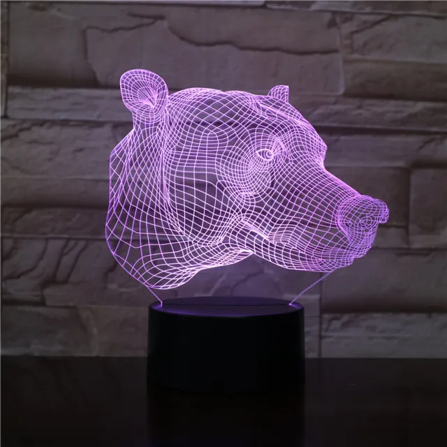 MC Living 3D Led Lamp Met Gravering - RGB 7 Kleuren - Beer