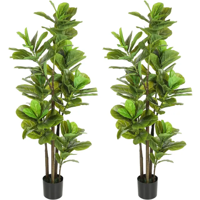 Homcom Kunstplanten - PEVA - 17x17x150cm - Groen Groente