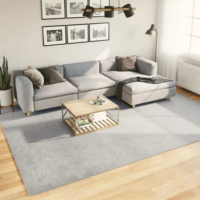 vidaXL Vloerkleed HUARTE laagpolig zacht wasbaar 240x340 cm grijs, foto 2