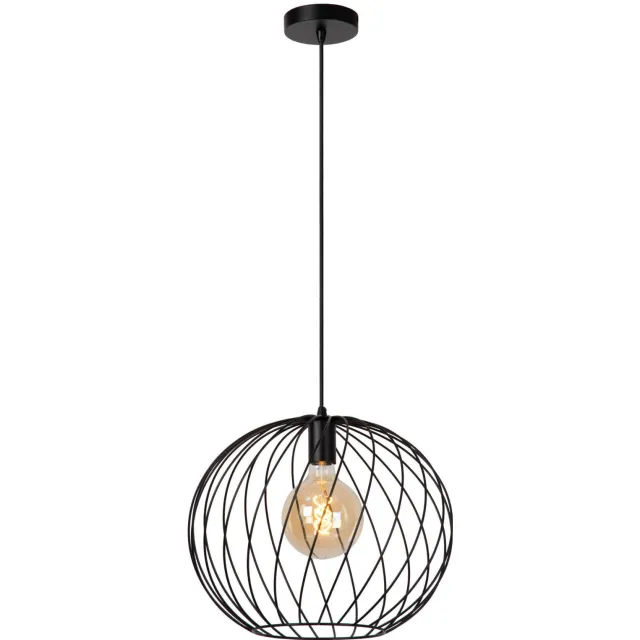 Lucide DANZA - Hanglamp - Ø40 cm - 1xE27 - Zwart